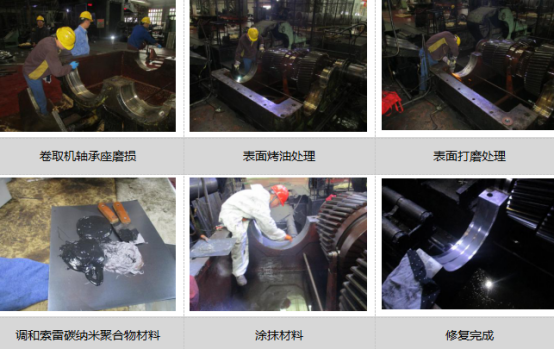 卷取機軸承室磨損修復(fù)流程